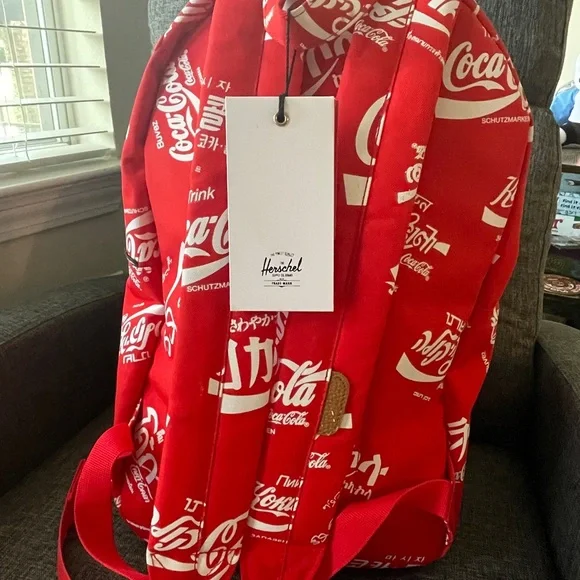 NWT Herschel Supply Company X Lawson Red Coca-Cola Backpack - Picture 3 of 9